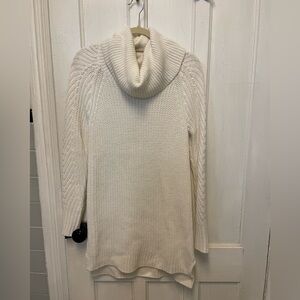 Cozy A New Day White Scoop Neck Sweater Dress